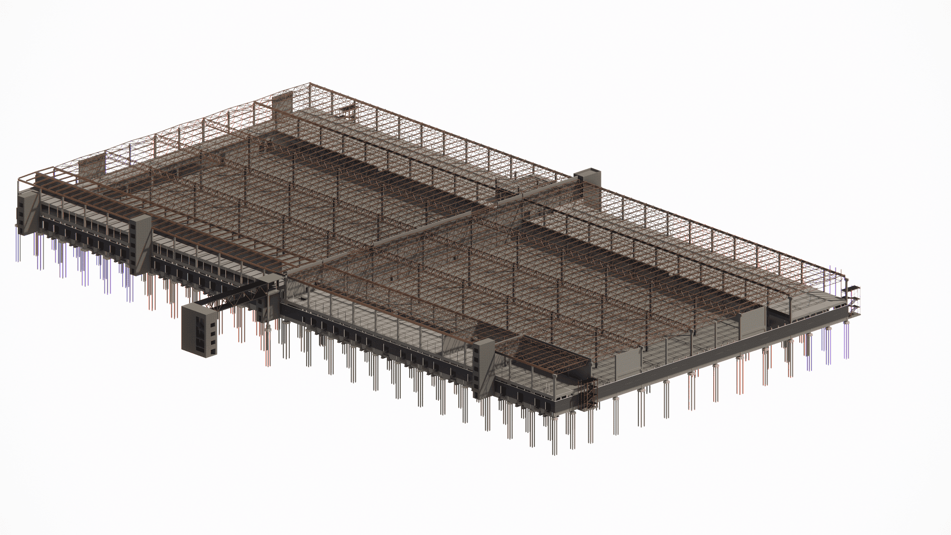 Structural design of a large steel-framed building for a logistical center
