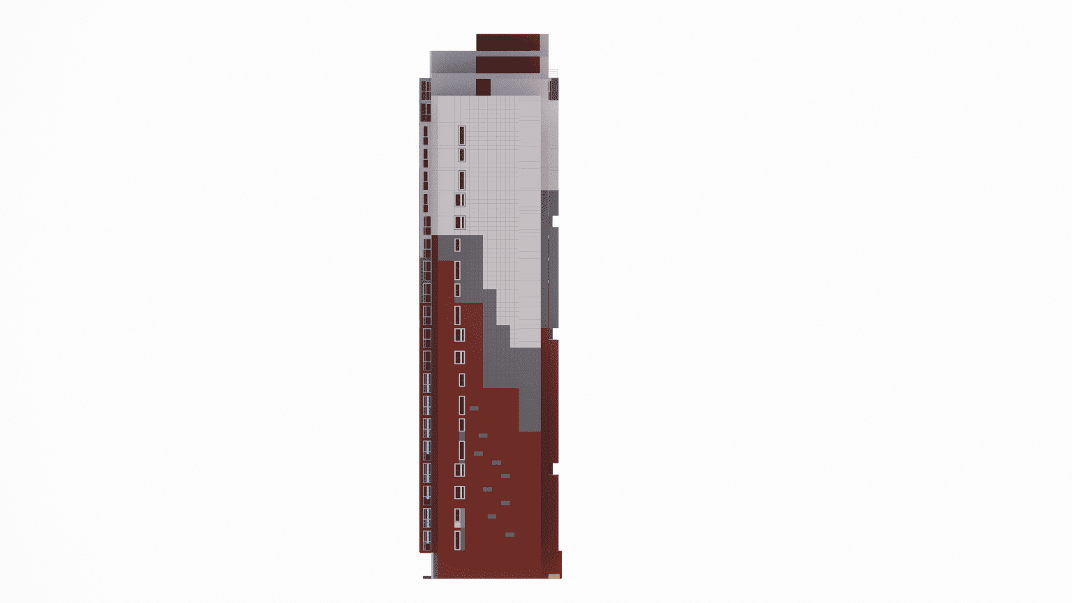 Fabrication drawings for the mounting system of ventilated facade panels used on a high-rise residential structure
