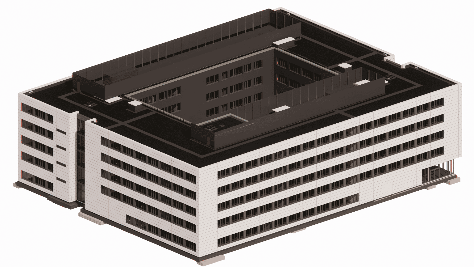 Precise facade modeling in Revit for a large commercial office