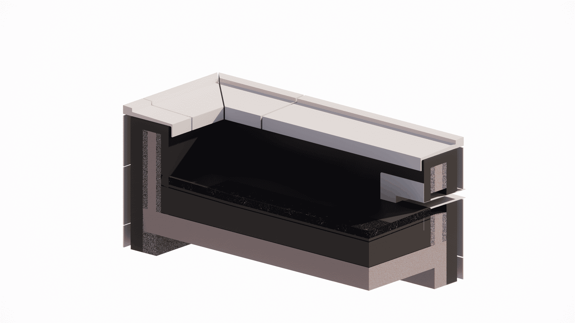 Corner joint detail designed in Revit