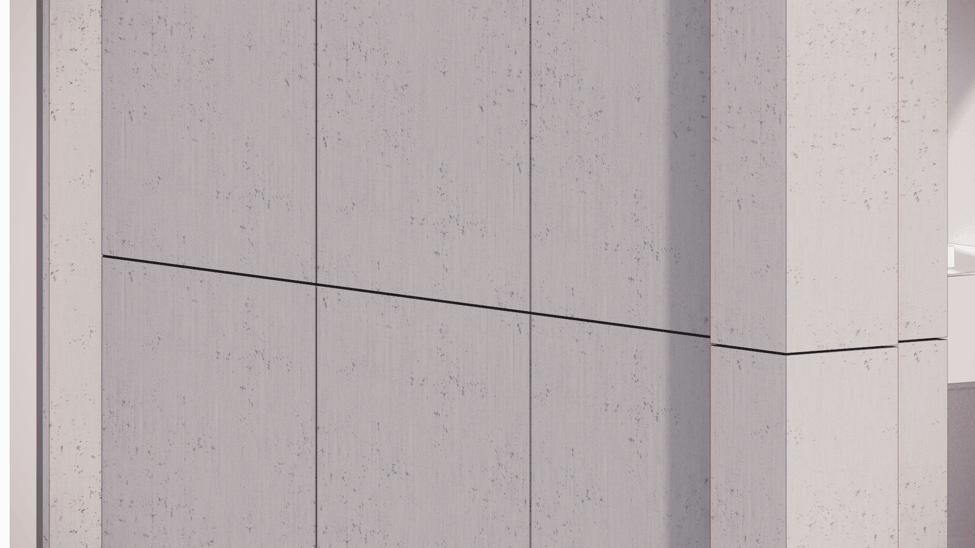 Coordination of precast concrete facade panels with window systems using precise modeling in Revit